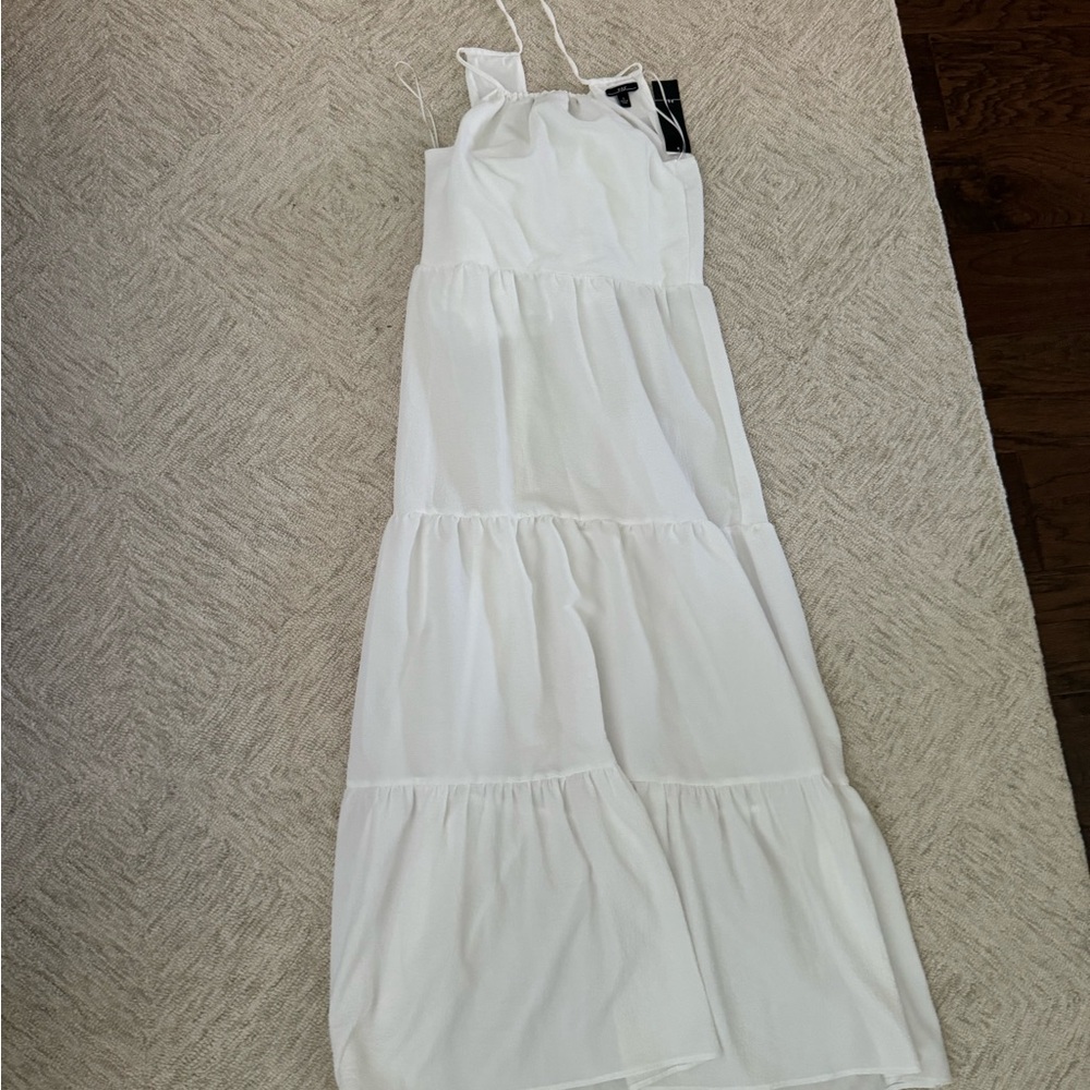 R&K White Tiered Maxi Dress